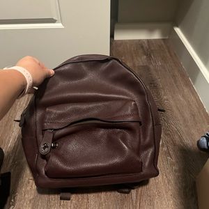Coach maroon leather backpack